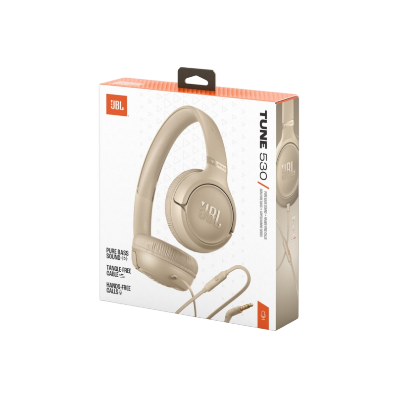 Headphones JBL T530 Beige, On-ear