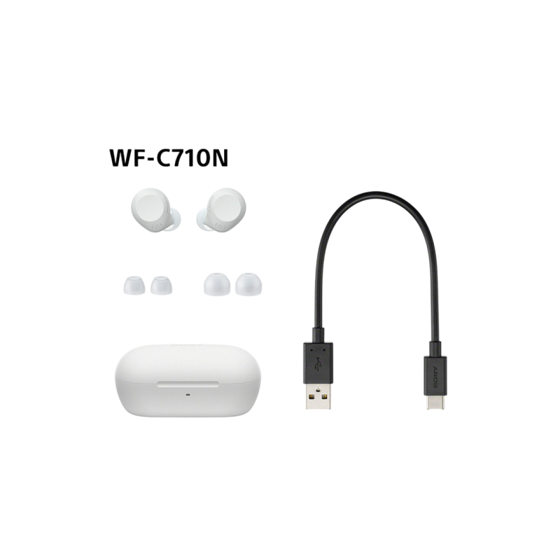 Bluetooth-наушники TWS SONY WF-C710NW, белые