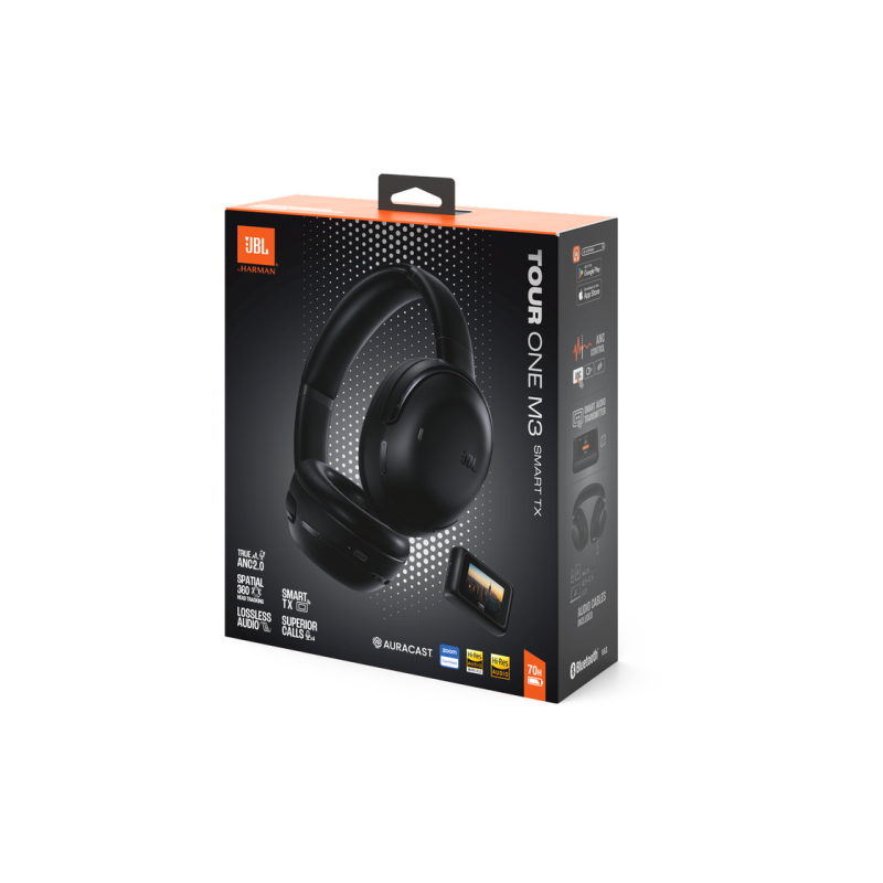 JBL Tour One M3 Smart TX, черные, полноразмерные Bluetooth-наушники с адаптивным шумоподавлением