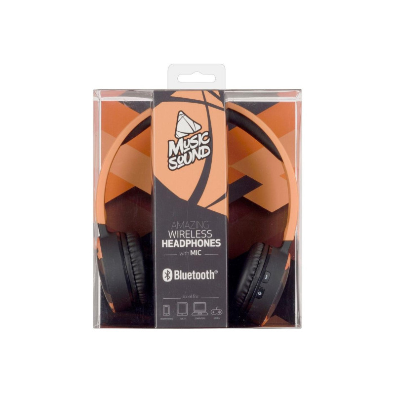 Наушники Cellular MUSICSOUND, Black/Orange
