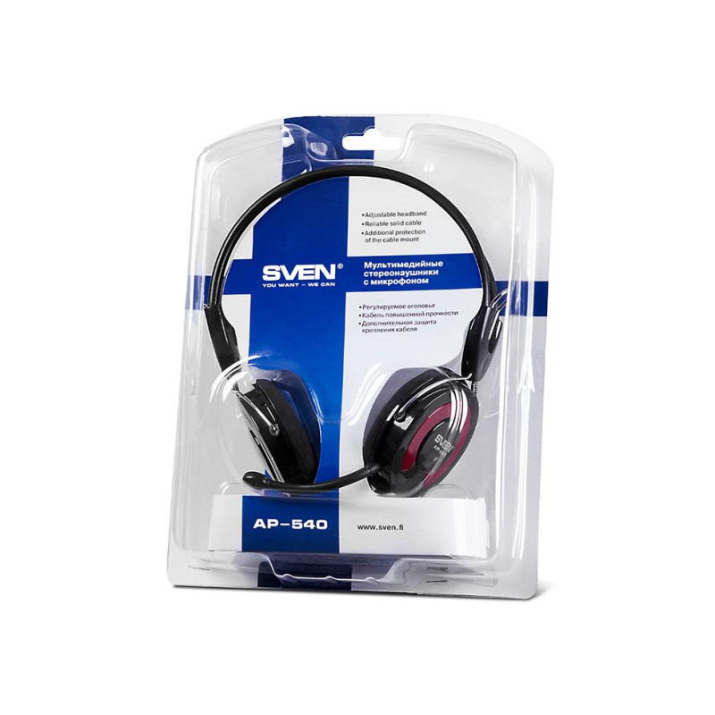 Casti Sven AP-545MV, Black/Red, 80684