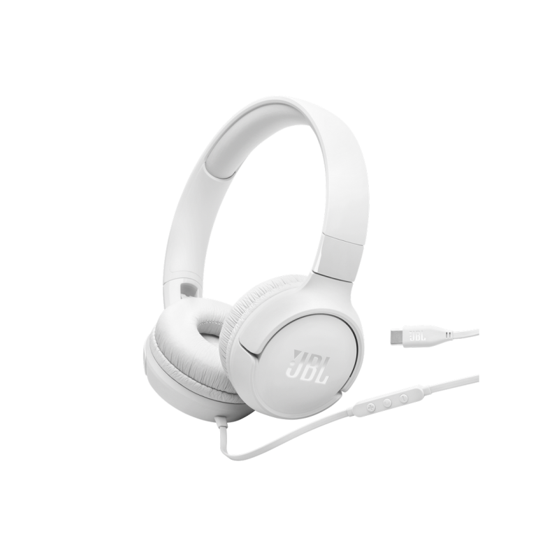 Headphones JBL T520C USB-C, White