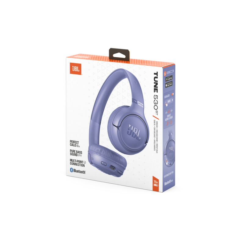 Headphones Bluetooth JBL T530BT, Lavender, On-ear