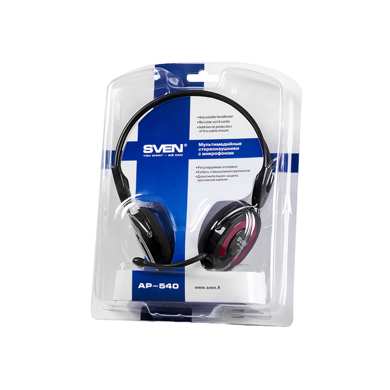 Casti Sven AP-545MV, Black/Red, 80684