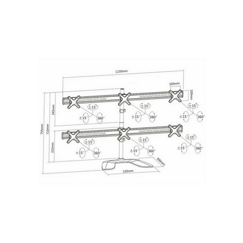 Крепление для телевизора Reflecta PLANO DeskStand 23-1010 S Silver