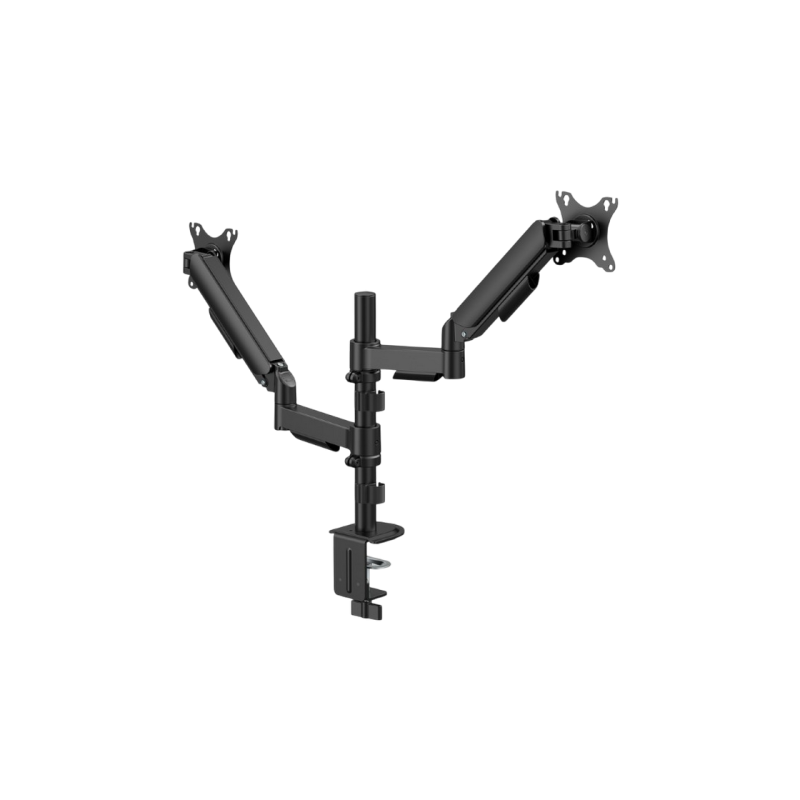 Table/desk 2-display mounting "MA-DA2P-02" Gembird (rotate,tilt,swivel),17”-32”,up to 9 kg,VESA:75x75,