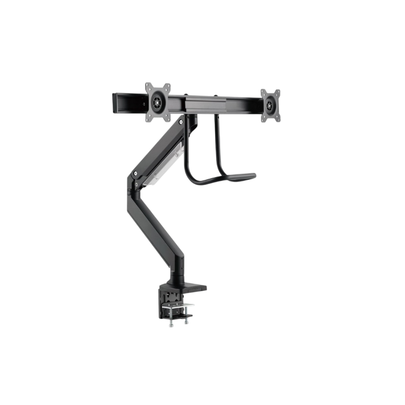 Table/desk 2-display mounting "MA-DA2-04" Gembird, (rotate,tilt,swivel), 17”-32”,up to 8 kg,VESA:75x75,