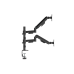 Table/desk 2-display mounting "MA-DA2P-02" Gembird (rotate,tilt,swivel),17”-32”,up to 9 kg,VESA:75x75,