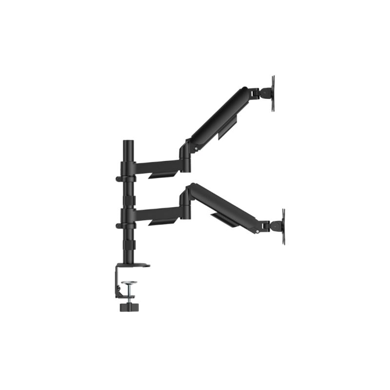 Table/desk 2-display mounting "MA-DA2P-02" Gembird (rotate,tilt,swivel),17”-32”,up to 9 kg,VESA:75x75,