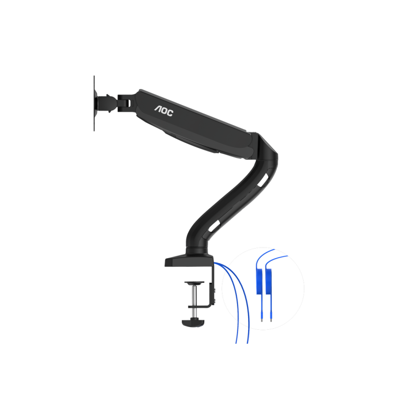 AOC AS110DX Single Monitor Arm with USB Hub