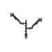 Table/desk 2-display mounting "MA-DA2P-02" Gembird (rotate,tilt,swivel),17”-32”,up to 9 kg,VESA:75x75,