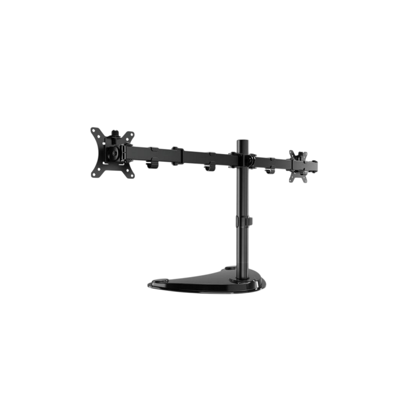 Table/desk stand for 2 monitors Gembird MS-D2ST-02, 13"-32", max.8kg, VESA: 75x75, 100x100