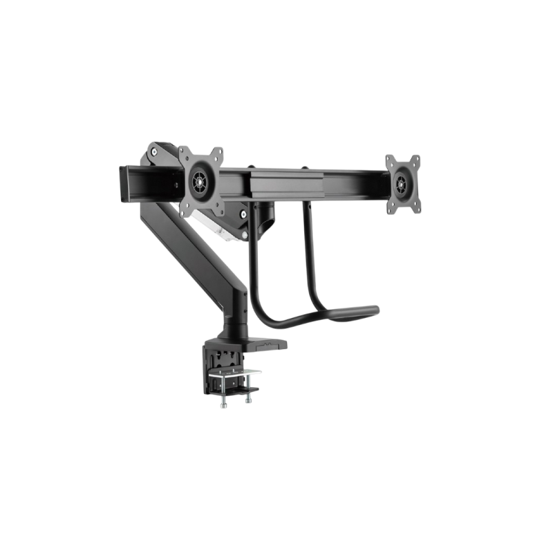 Table/desk 2-display mounting "MA-DA2-04" Gembird, (rotate,tilt,swivel), 17”-32”,up to 8 kg,VESA:75x75,