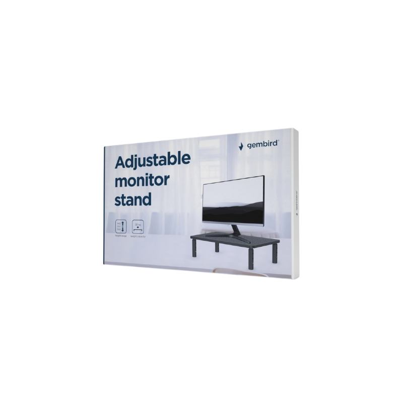 Monitor stand adjustable Gembird MS-TABLE-01, max.20kg, Dimensions: 370 x 235 x 120 mm
