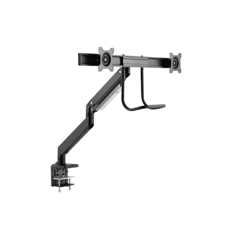Table/desk 2-display mounting "MA-DA2-04" Gembird, (rotate,tilt,swivel), 17”-32”,up to 8 kg,VESA:75x75,