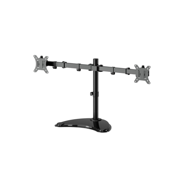 Table/desk stand for 2 monitors Gembird MS-D2ST-02, 13"-32", max.8kg,  VESA: 75x75, 100x100
