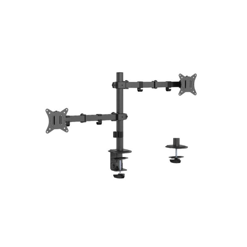 Table/desk 2-display mounting "MA-D2-03" Gembird (rotate,tilt,swivel,17”-32”,up to 9 kg,VESA:75x75,
