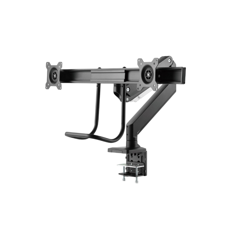 Table/desk 2-display mounting "MA-DA2-04" Gembird, (rotate,tilt,swivel), 17”-32”,up to 8 kg,VESA:75x75,