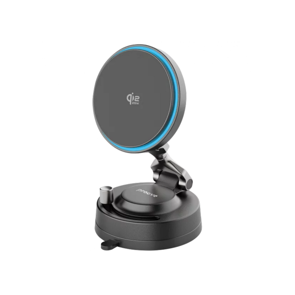 Car Mount With Wireless Charger Proove Jetlock Qi2.2 25W, Black