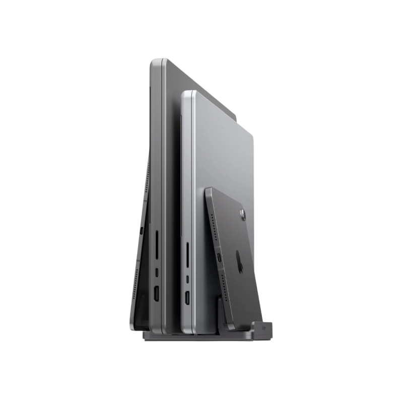 Вертикальная подставка для ноутбука Spigen LD208S4, цвет «космический серый».