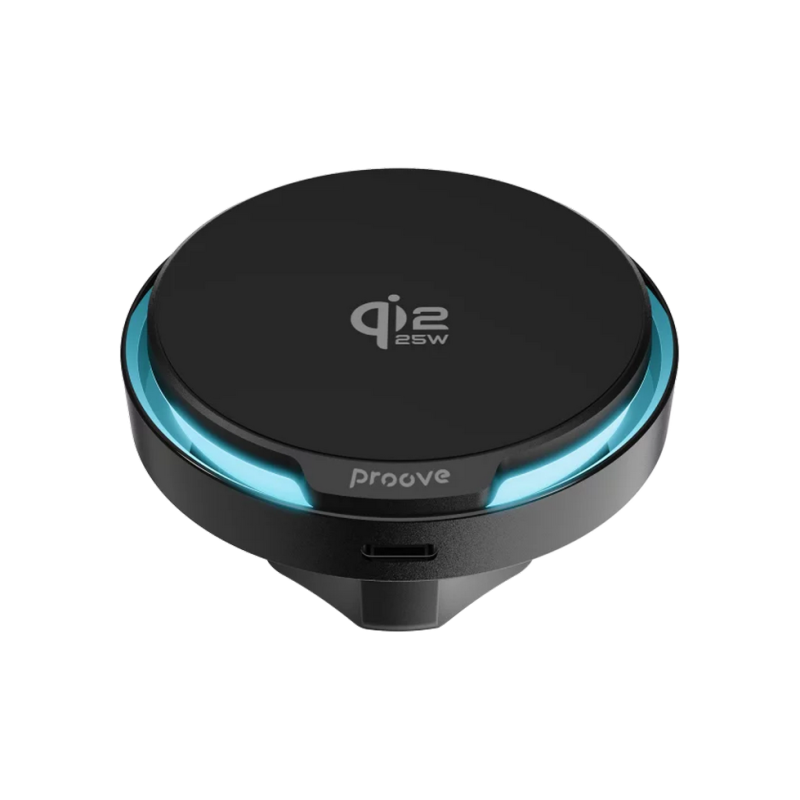 Car Mount With Wireless Charger Proove Spark Qi2.2 25W, Black