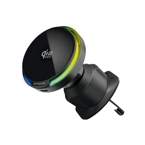 Car Mount With Wireless Charger Proove Spark Qi2.2 25W, Black