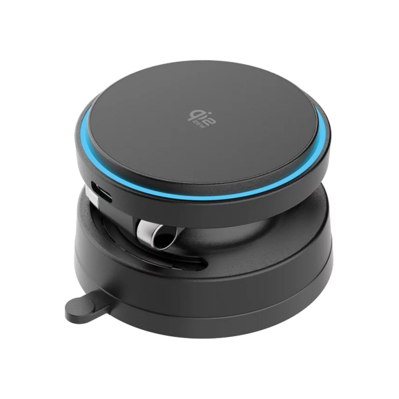 Car Mount With Wireless Charger Proove Jetlock Qi2.2 25W, Black