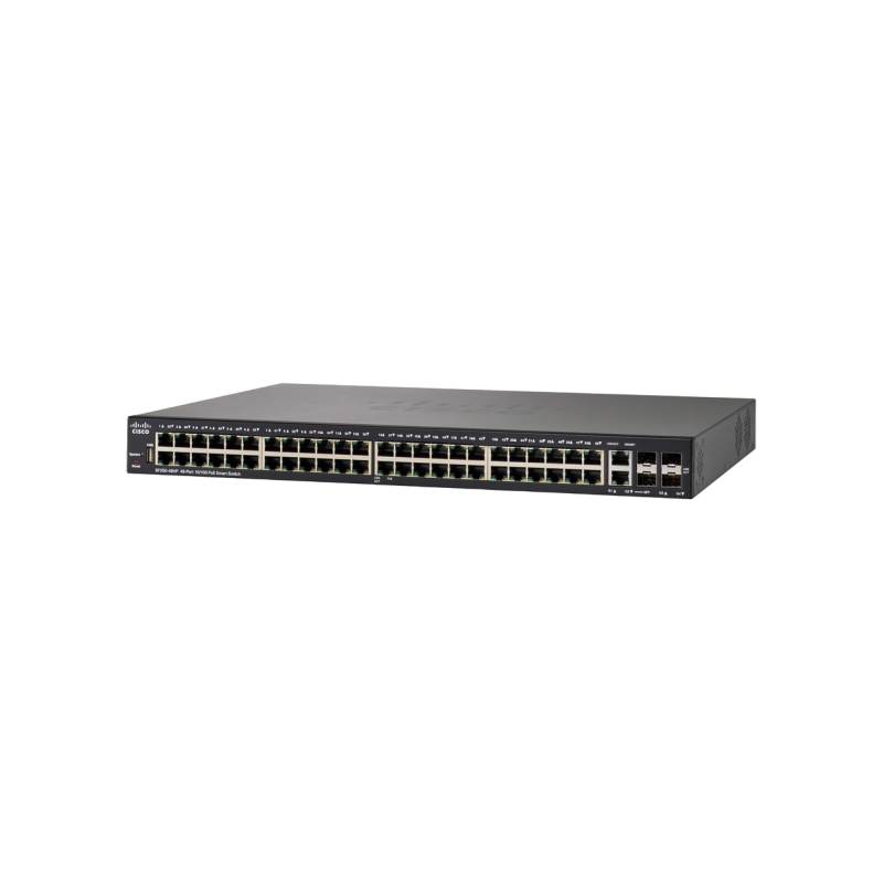 48-портовый 10/100 Мбит/с интеллектуальный коммутатор Cisco SF250-48, 2xSFP, 2xSFP Combo