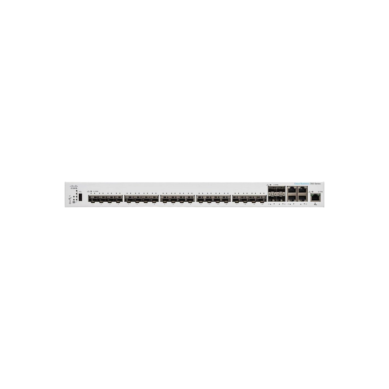 24-портовые 10-гигабитные стекируемые управляемые коммутаторы Cisco CBS350-24XS, 4x10G Combo + 20xSFP+