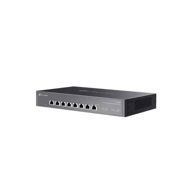 .8-port 10/100Mbps/1/2,5/10 Gbps Switch TP-LINK "DS1008X", steel case, Desk/Rackmount