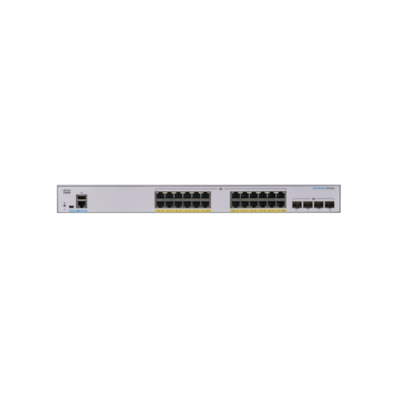 24-портовый гигабитный интеллектуальный коммутатор Full PoE Cisco CBS250-24FP-4X, 4 x 10G SFP