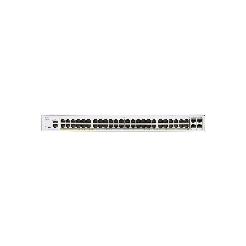 48-портовый гигабитный управляемый PoE-коммутатор Cisco CBS350-48P-4X, 4 x 10G SFP+