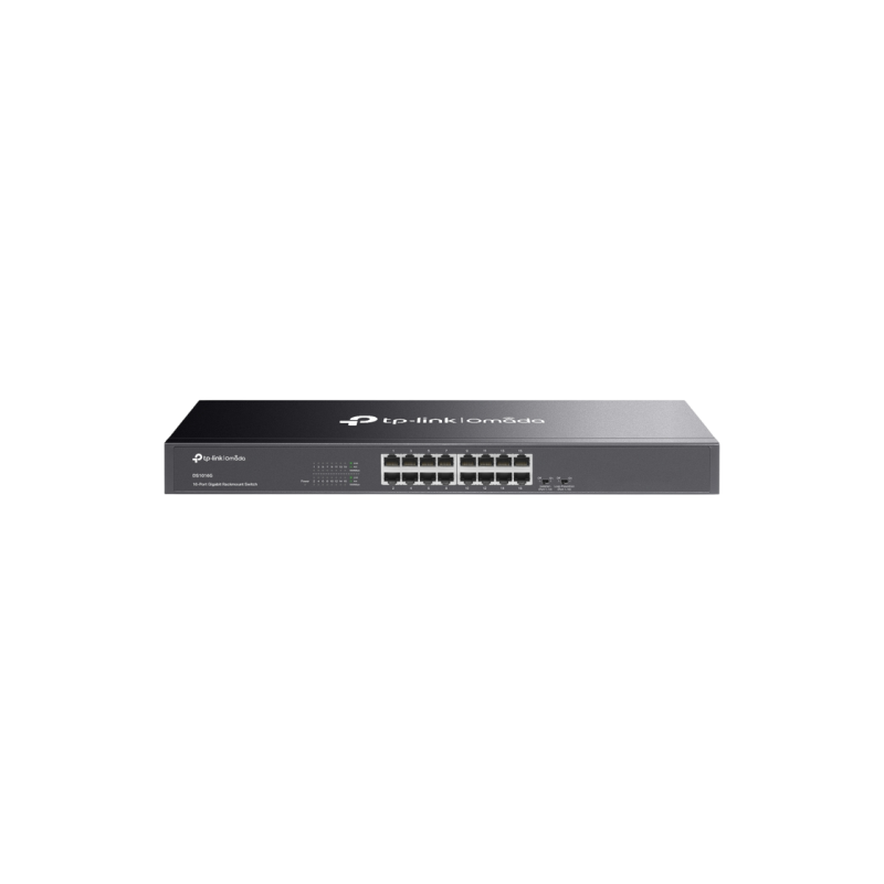 16-port 10/100/1000Mbps Switch TP-LINK "DS1016G", Isolation, Loop Prevention, QoS, 1U 19" Rack Mount