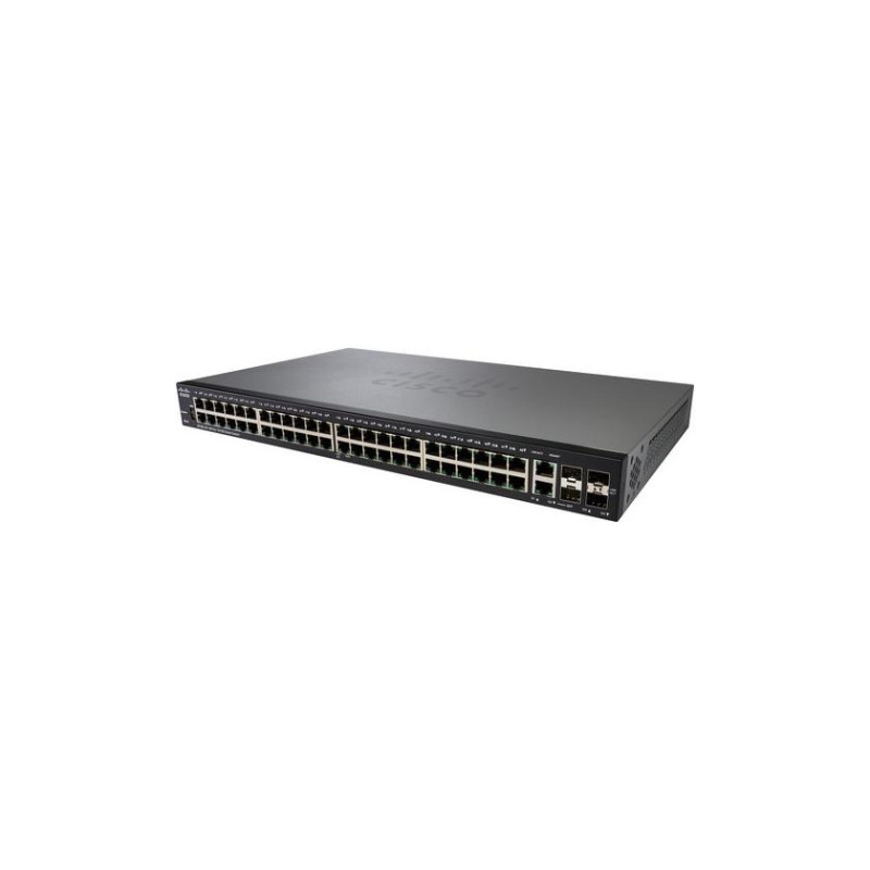 48-портовый 10/100 Мбит/с интеллектуальный коммутатор Cisco SF250-48, 2xSFP, 2xSFP Combo