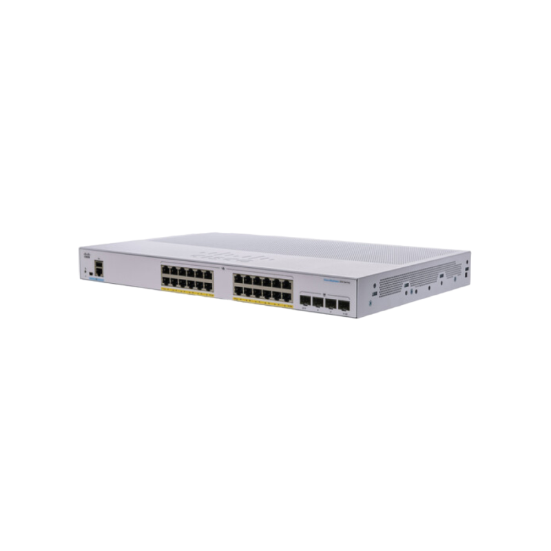24-портовый гигабитный управляемый PoE-коммутатор Cisco CBS350-24P-4G, 4 x 1G SFP