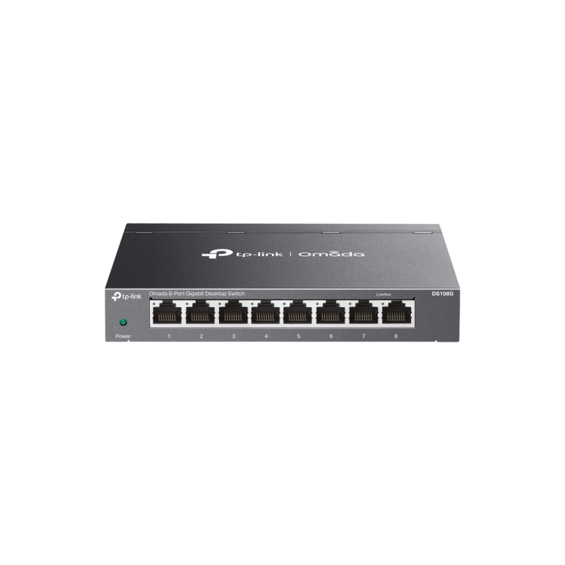 .8-port 10/100/1000Mbps Switch TP-LINK "DS108G", Loop Prevention, QoS, steel case
