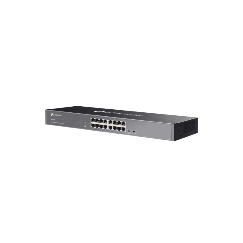 16-port 10/100/1000Mbps Switch TP-LINK "DS1016G", Isolation, Loop Prevention, QoS, 1U 19" Rack Mount