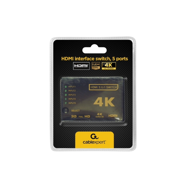 Коммутатор Cablexpert DSW-HDMI-53 Коммутатор интерфейса HDMI, 5 портов