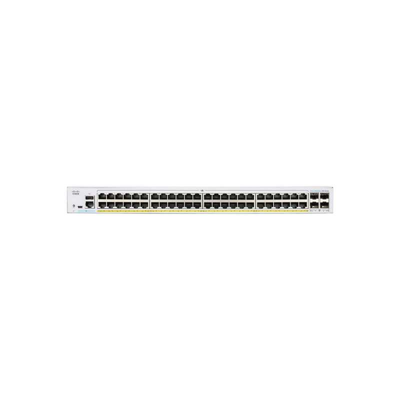 48-портовый гигабитный управляемый PoE-коммутатор Cisco CBS350-48P-4X, 4 x 10G SFP+