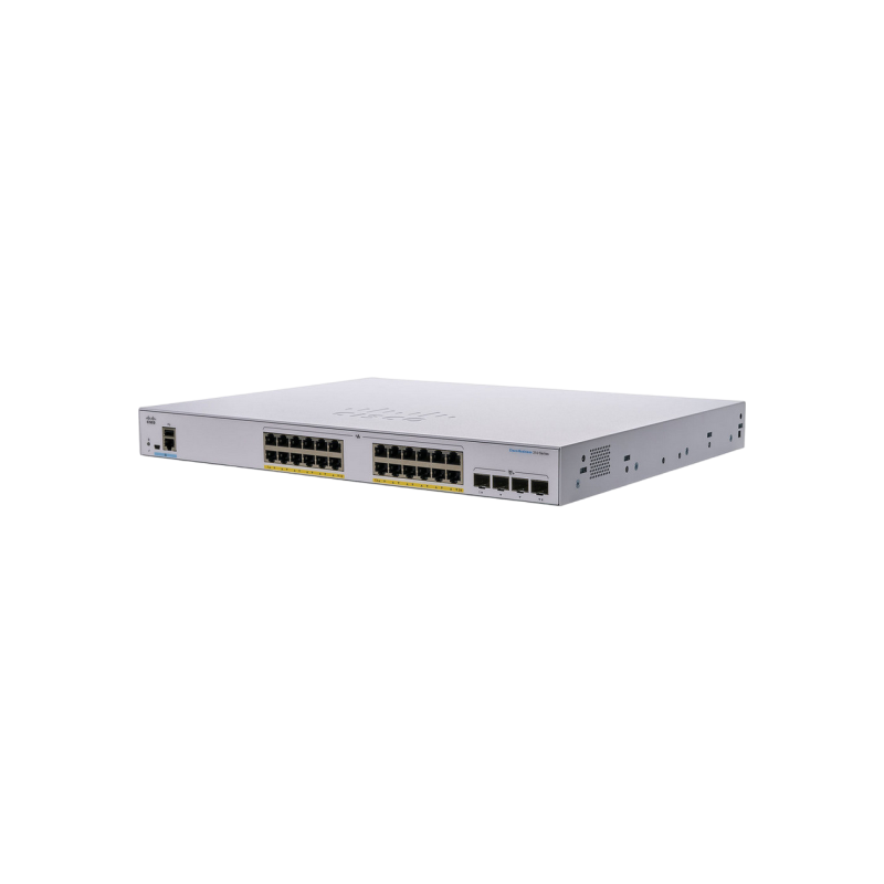 24-портовый гигабитный интеллектуальный коммутатор PoE Cisco CBS250-24P-4X, 4 x 10G SFP+
