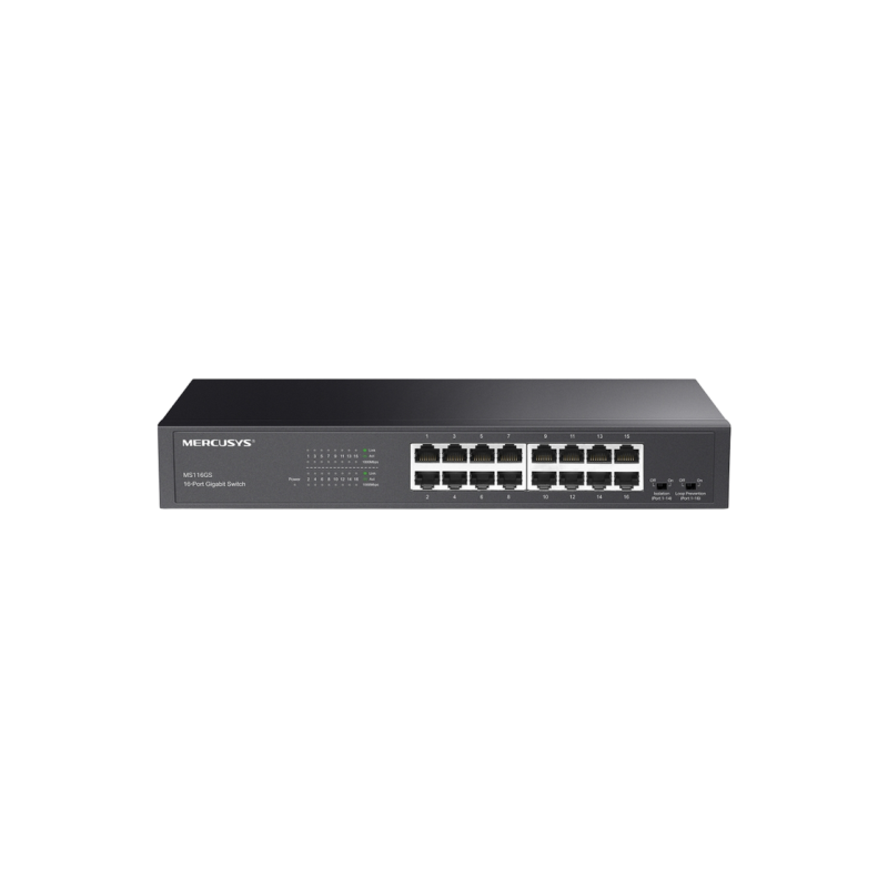16-портовый гигабитный настольный/стоечный коммутатор MERCUSYS "MS116GS"
