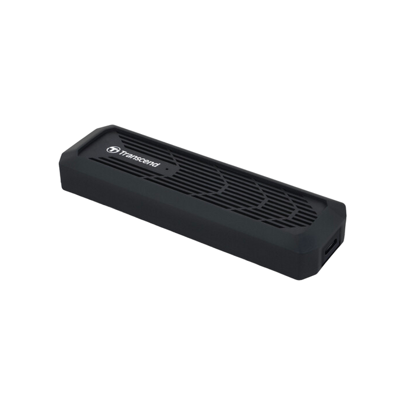 Корпус для твердотельного накопителя.M.2 SATA /NVMe Transcend CM10G USB3.1 (10 ГБ/с) Type-C/A, тонкий, прочный алюминий + силиконовая резина