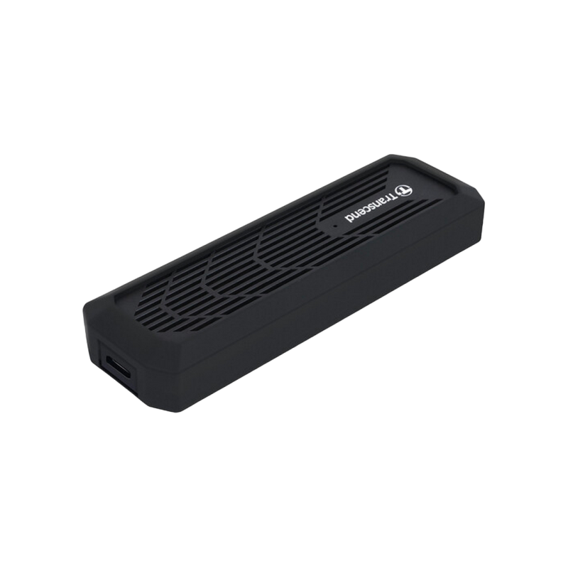Корпус для твердотельного накопителя.M.2 SATA /NVMe Transcend CM10G USB3.1 (10 ГБ/с) Type-C/A, тонкий, прочный алюминий + силиконовая резина
