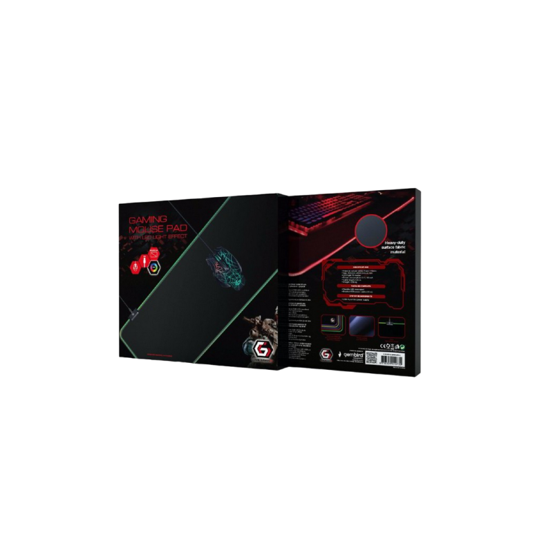 Коврик для мыши Gembird MP-GAMELED-L, Black