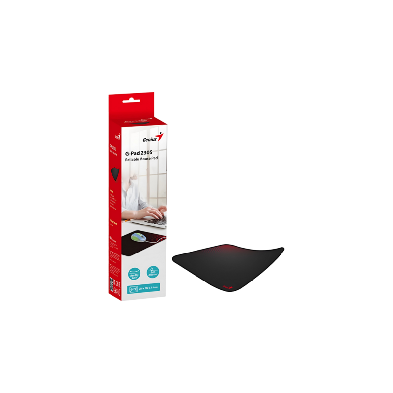 Gaming Mouse Pad Genius G-Pad 230S, 230 x 190 x 2.5mm, Micro-textured, smooth surface, Black