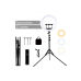 Tripod cu Lampa Circulara Selfie Ring Light 3 colors HQ-21S 21", Black