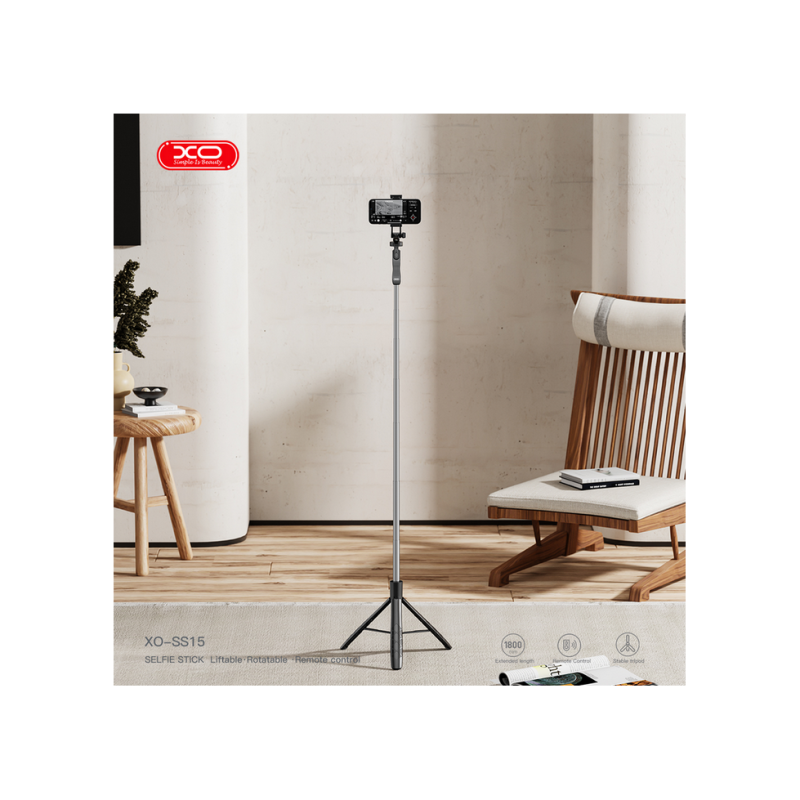Bluetooth Selfie Stick XO, SS15 , Tripod, Black