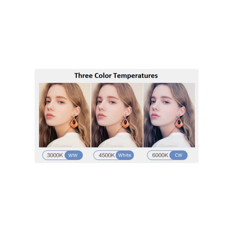 Tripod cu Lampa Circulara Selfie Ring Light 3 colors HQ-23NS 23", Black