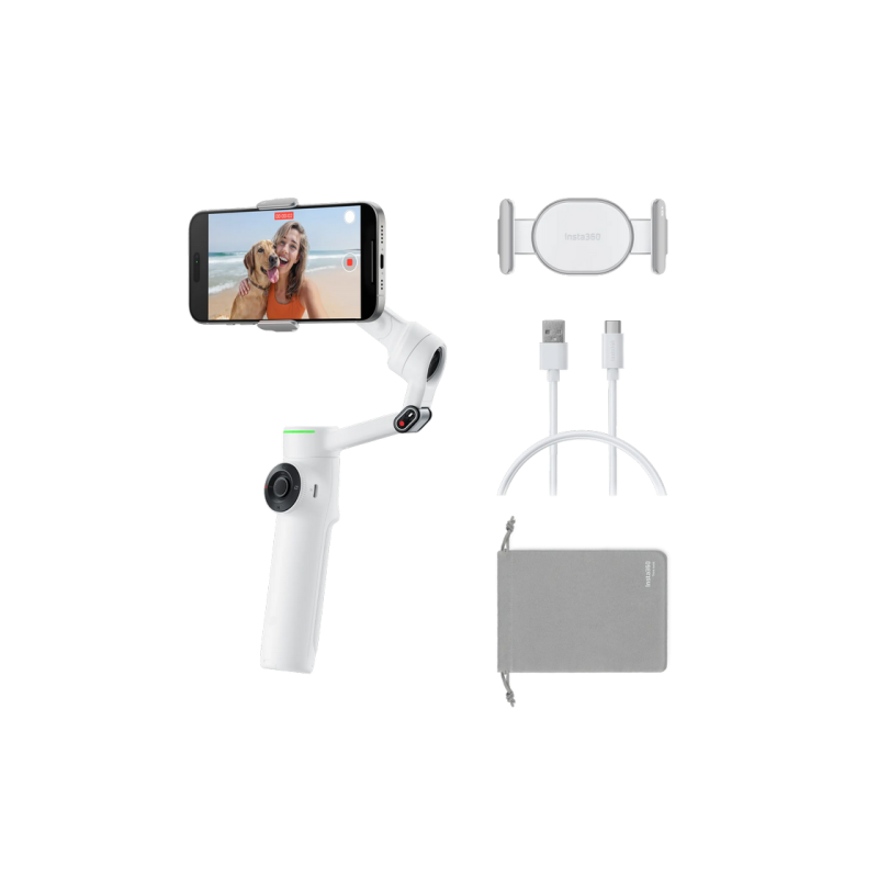 Стабилизатор изображения Insta360 Flow 2 Pro Creator Kit, Stone White (CINSABQB205)