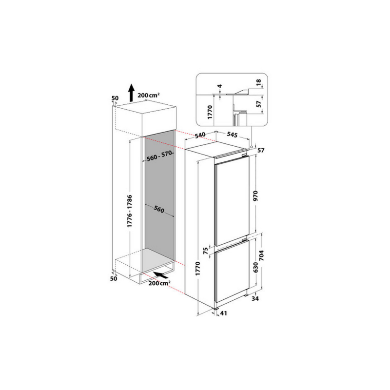 Bin/Refregerator Whirlpool WHC18 T322